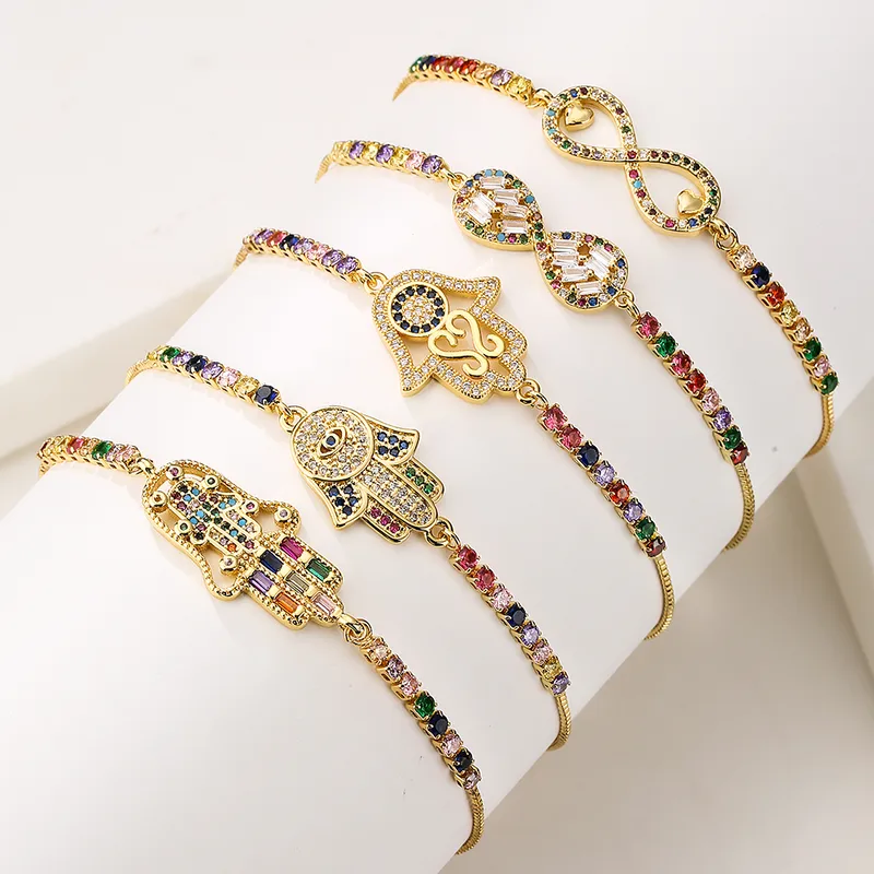 Wholesale Copper Box Chain Geometric Bracelets