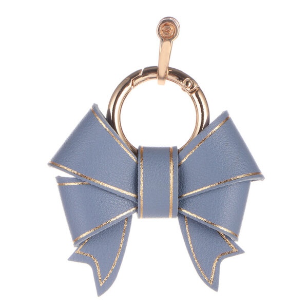 Wholesale Internet Celebrity pular Light Luxury Women's Multi-Color Fashion Imitation Leather Bow Mobile Phone Decoration Car Keychain Pendant