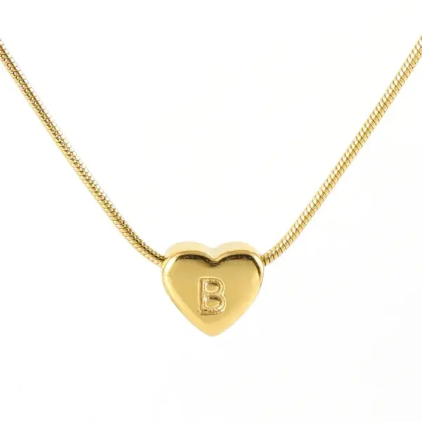 Wholesale Elegant Letter Heart Shape Stainless Steel Titanium Steel Necklace