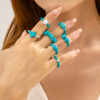 Wholesale Geometric irregular fashion ring set