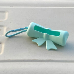 Protective case + carabiner/bow light blue