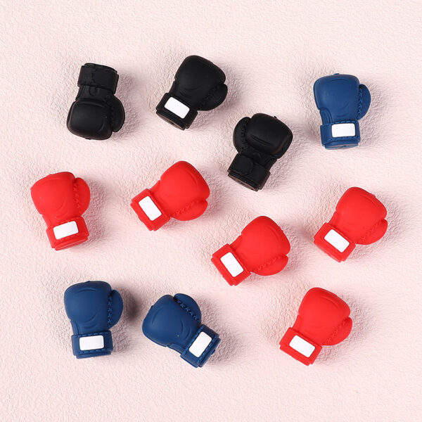 Wholesale Cross-Border New Product 3D Boxing Gloves Silicone Beads Loose Beads Creative Fist Stereo Necklace Jewelry Silicone Beads DIY