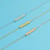 304 Stainless Steel Customization Laser Engraving Solid Color PVD Coated 18K Real Gold Plated Simple Style Waterproof Non Tarnish Polishing Plating Necklace