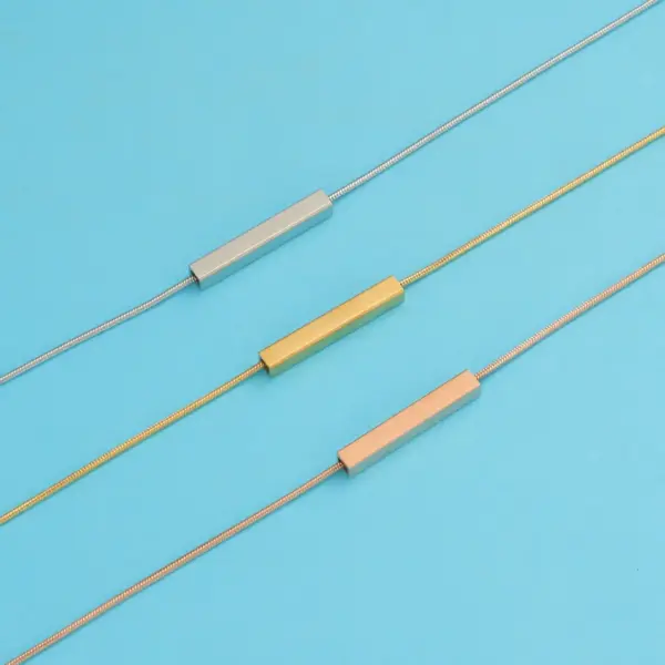 304 Stainless Steel Customization Laser Engraving Solid Color PVD Coated 18K Real Gold Plated Simple Style Waterproof Non Tarnish Polishing Plating Necklace