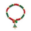 Wholesale Santa Claus Crystal Bell Beaded Bracelet