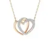 Wholesale High Version Heartbeat Collarbone Chain Demon Eye With Swarovski Elements Crystal Bow Gold 304 Stainless Steel Necklace