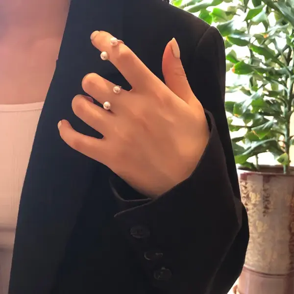 Wholesale Korean Pearl Open Ring