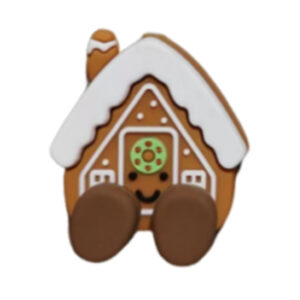 Christmas Snow House [Brown] Silicone Beads
