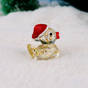 Fine glitter christmas duck-gold