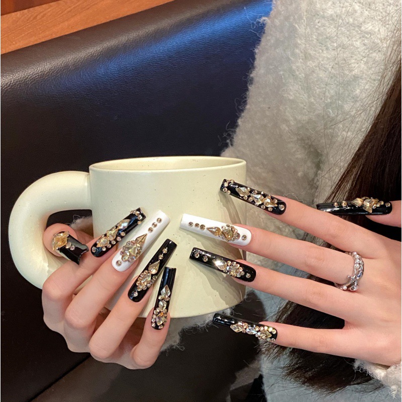 Wholesale Pure hand-worn armour foreign trade Europe and the United States ins wind nail piece nail patch fake nail nail piece cross-border