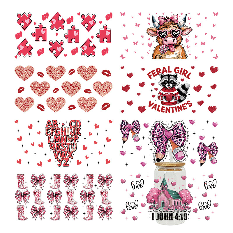 Wholesale Pink calf 16oz C UV DTF Wraps