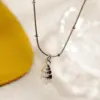 Wholesale PVD Coated Real Gold Plated 18K Gold Conch 304 Stainless Steel Beach Simple Style Waterproof Non Tarnish 304 Stainless Steel Pendant Necklace