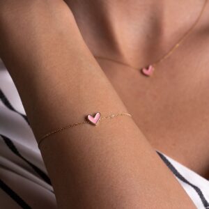 04 golden love bracelet + necklace (alloy)