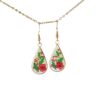Wholesale Christmas themed resin dried flower earrings