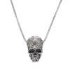 Wholesale Retro Hip Hop Stainless Steel Skull Necklace Women Men's Domineering Skull Pendant Necklace Bohemian Style Jewelry