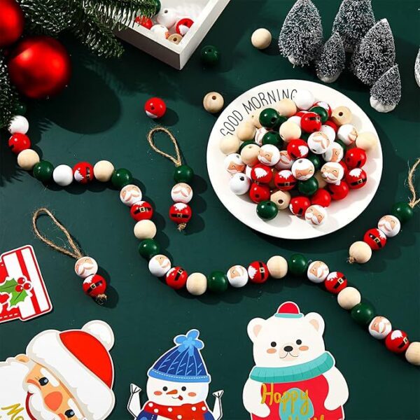 Wholesale Santa Claus wooden bead