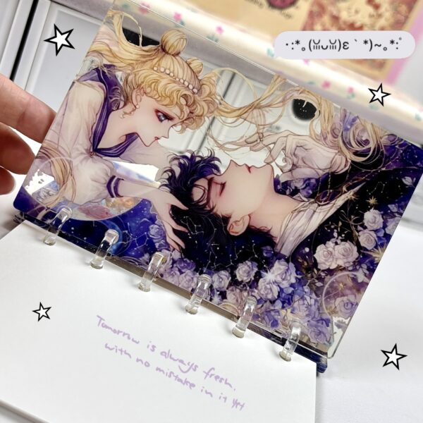 Wholesale Meizhan A7 Loose-Leaf Notebook Acrylic Shake Notebook Cute Girly Heart High-Looking Anime Student Diary