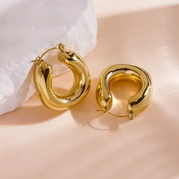 Wholesale 1 Pair IG Style Classic Style Geometric 304 Stainless Steel Earrings