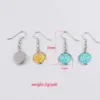 Wholesale Electroplating Golden Plated Round Stainless Steel Resin Simple Style Drop Earrings