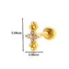 1 Piece Ear Cartilage Rings & Studs IG Style French Style Simple Style Star Flower Butterfly Copper Waterproof Non Tarnish Surgical Steel Zircon