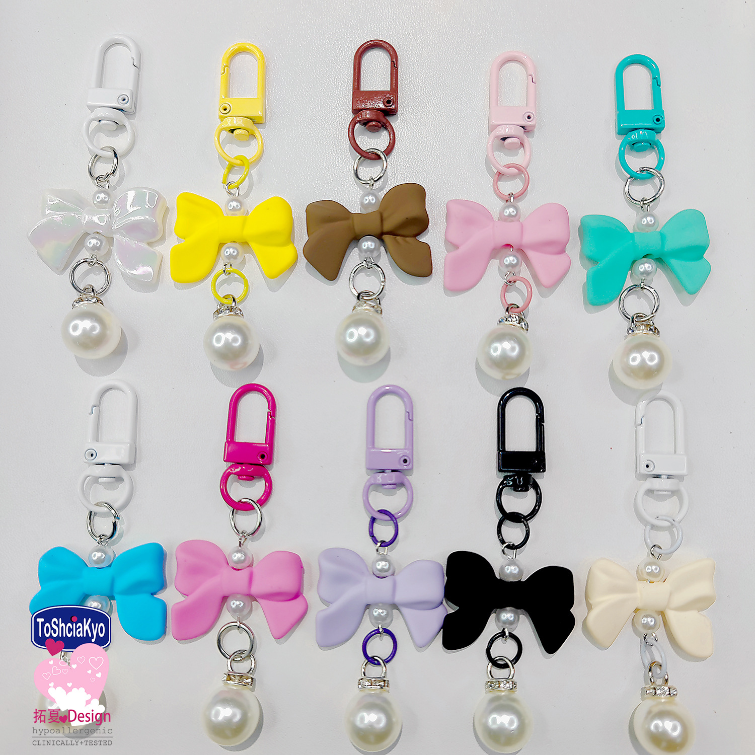 Wholesale Door Buckle Beads D81 New Bow Candy Color Pendant Mobile Phone Aessories Earphone Bag Pendant Aessories Lage Clothing