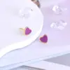 Wholesale Simple Style Heart Plating Copper Earrings Ear Studs