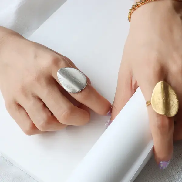 Wholesale PVD Coated Real Gold Plated 18K Gold Geometric 304 Stainless Steel Fashion Waterproof Non Tarnish
