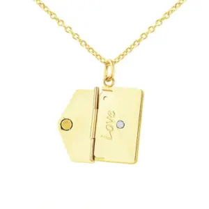 Gold Love Envelope Corrosion Piece Love