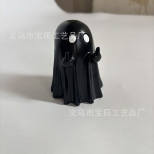 Black middle finger ghost