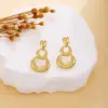Wholesale 1 Pair French Style Simple Style Classic Style Geometric 304 Stainless Steel Imitation Gold Electroplating Drop Earrings