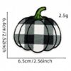 Wholesale New Colorful Plaid Pumpkin Embroidery Cloth Stickers Computer Embroidery Clothing Accessories Ironing Cloth Label Patch Accessories Ready Stock