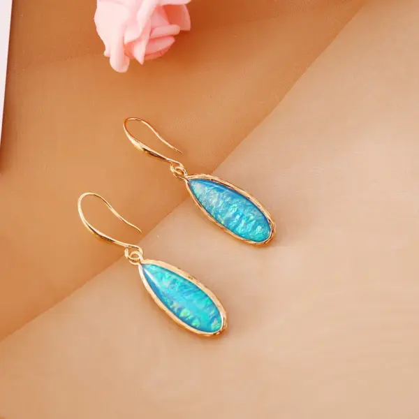 Wholesale fashion water droplets gem drop earrings - Nihaojewelry