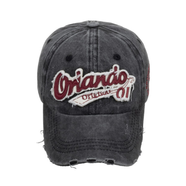 Wholesale Cross Border Washed Baseball Cap All Cotton Orlano Embroidered Letters Men Hat Cap AliExpress B905