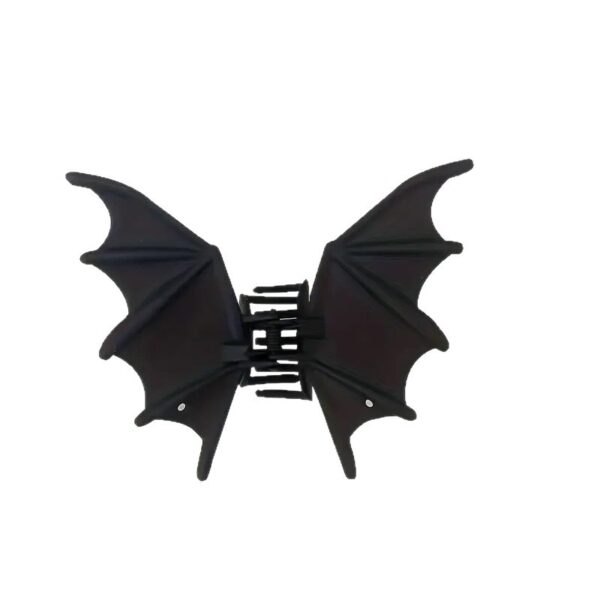 Wholesale Metal Matte Black Bat Clip Funny Hair Clip Girl Simple Half-Tied Back Head Hair Shark Clip Hair Clip