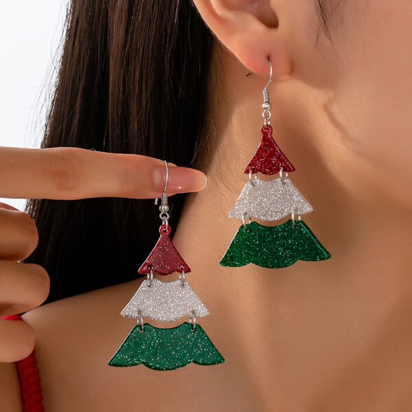 Wholesale Christmas tree gingerbread man earrings
