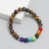Wholesale Simple Style Geometric Tiger Eye No Inlaid Beaded Chain Bracelets In Bulk