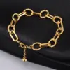 Wholesale Heart 304 Stainless Steel Titanium Steel Waterproof Non Tarnish No Inlaid PVD Coated Real Gold Plated 18K Gold Women'S Anklet