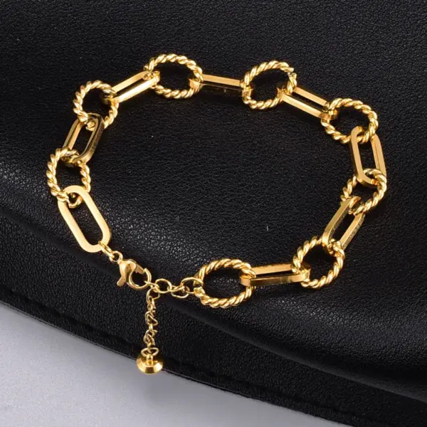 Wholesale Heart 304 Stainless Steel Titanium Steel Waterproof Non Tarnish No Inlaid PVD Coated Real Gold Plated 18K Gold Women'S Anklet