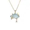 Wholesale Simple Style Clouds Copper Gold Plated Pendant Necklace In Bulk