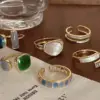 Wholesale Geometric Copper Sweet Shiny Open Ring Rings