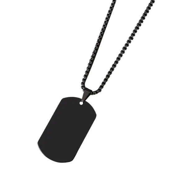 Wholesale Vacuum Plating Geometric Customization Laser Engraving 201 Stainless Steel Vintage Style Classic Style 201 Stainless Steel Pendant Necklace Necklace