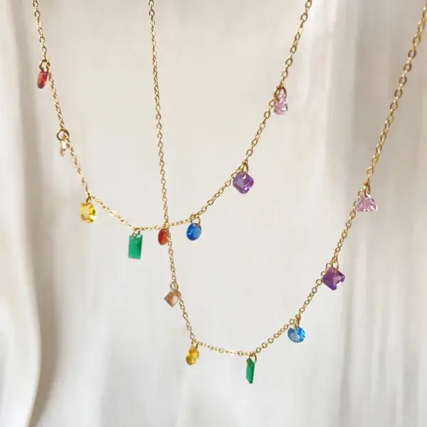 Wholesale Elegant Lady Geometric Titanium Steel Plating Necklace