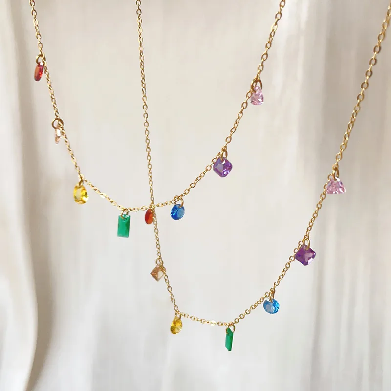 Wholesale Elegant Lady Geometric Titanium Steel Plating Necklace