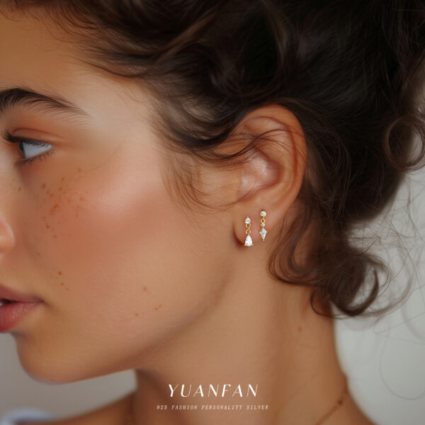 Wholesale S925 Sterling Silver Tassel Zircon Earrings Luxury Earrings