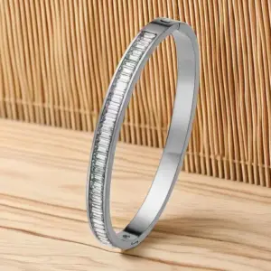 35-E-7 Steel Diamond Bracelet
