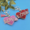 Wholesale Diamond studded LOVE love keychain