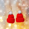 oly-4c79987a6b182a280776551eff784581 Wholesale Christmas Pom-Pom Knitted Hat Earrings