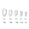 New Ear Buckle Korean Simple Row Zircon Earrings Female Round Small Copper Ear Nails