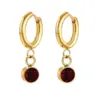 Wholesale PVD Coated Gold Plated Geometric 201 Stainless Steel Vintage Style Simple Style Waterproof Non Tarnish 304 Stainless Steel Earrings