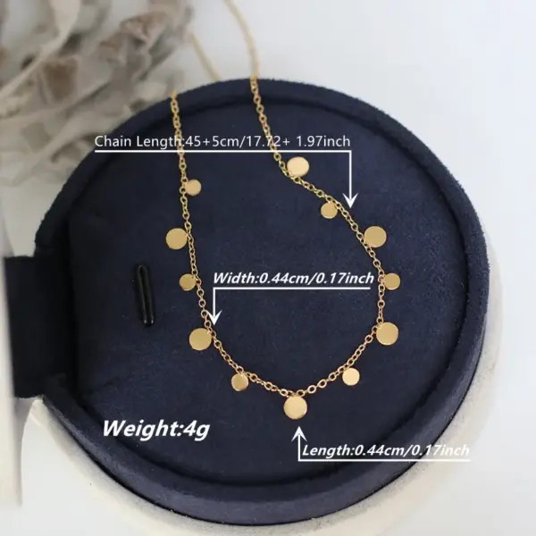 Wholesale Real Gold Plated 18K Gold Round Water Droplets Rectangle 304 Stainless Steel Elegant Classic Style Waterproof Non Tarnish 304 Stainless Steel